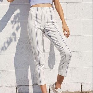 White stripped brandy pants